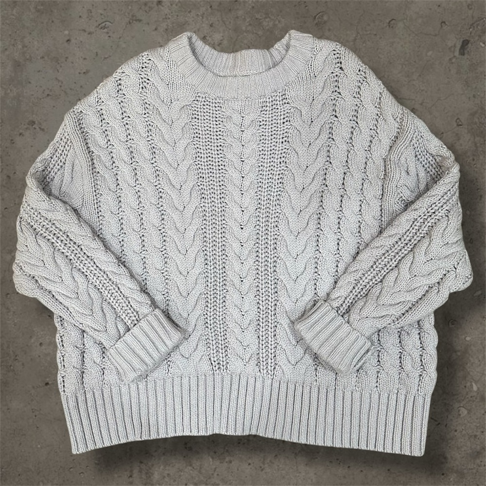 L.A Hearts PacSun Light Pink Cable Knit Sweater